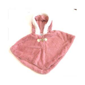 CAPE/PONCHO,  2T,  LITTLE LASS, faux fur
